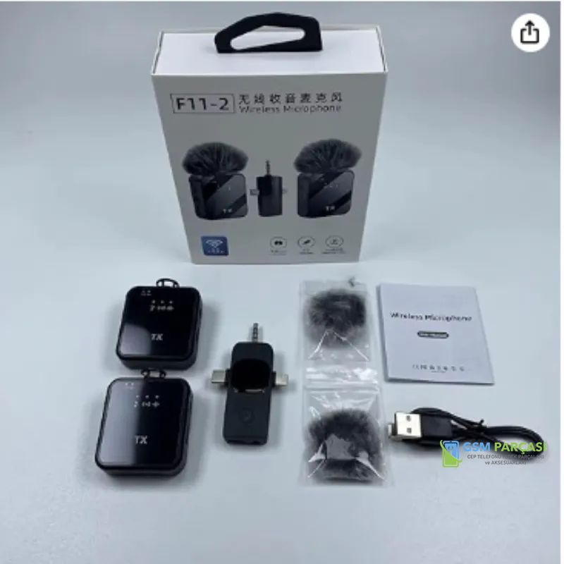 Bubitechh F11-2 ift YakaMikrofonu Kablosuz Bluetooth